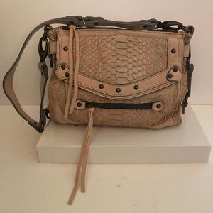 Abaco Paris Pale Pink Reptile Shoulder Bag